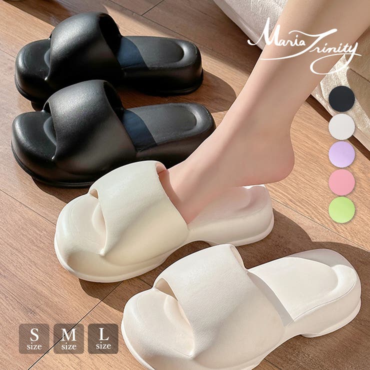 厚底ボリュームサンダル マカロンカラー SNS映え[品番：MARA0000913