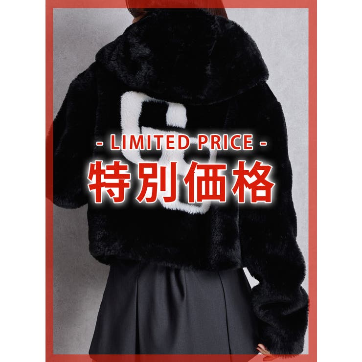 m@プロフ必見 GGエコファーショートフードコート GYDA（ジェイダ） ブルゾン アウター GGエコファーショートフード