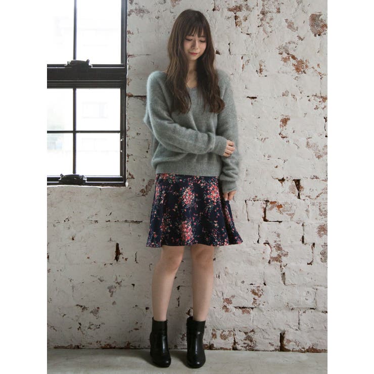 ダブルクロスフラワーミニスカート[品番：MKSW0007524]｜MERCURYDUO