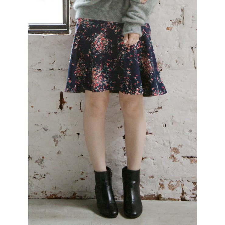 【mame】Flower Double Closs Skirt