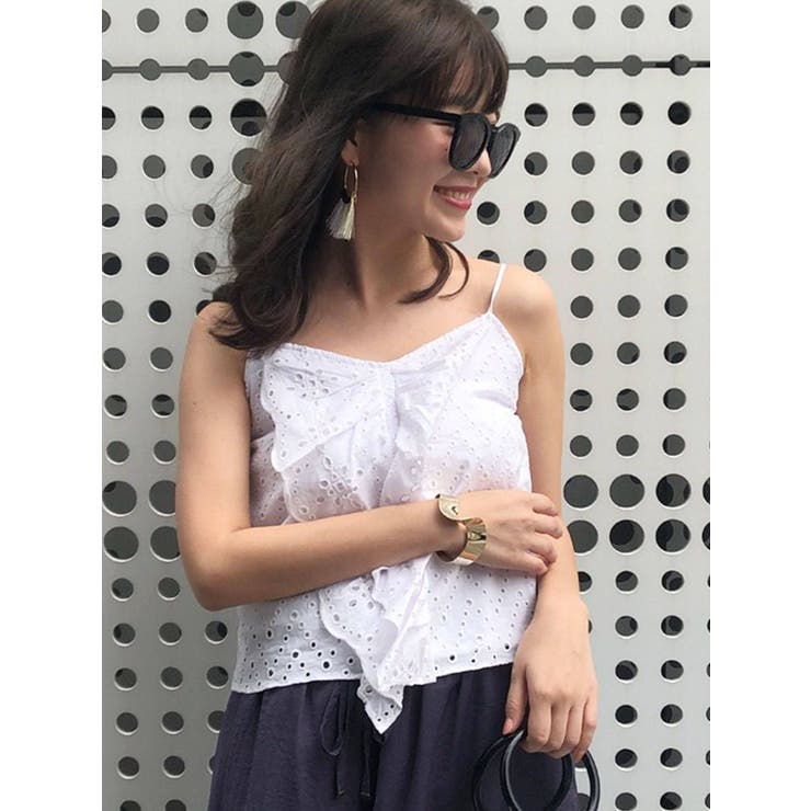 【新品未使用】MERCURYDUO カットワークレースキャミソール マーキュリーデュオ MERCURYDUO カットワークレースキャミ