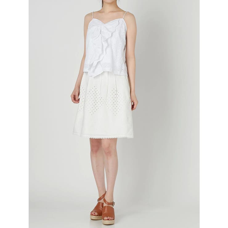 カットワークレースキャミブラウス[品番：MKSW0007993]｜MERCURYDUO