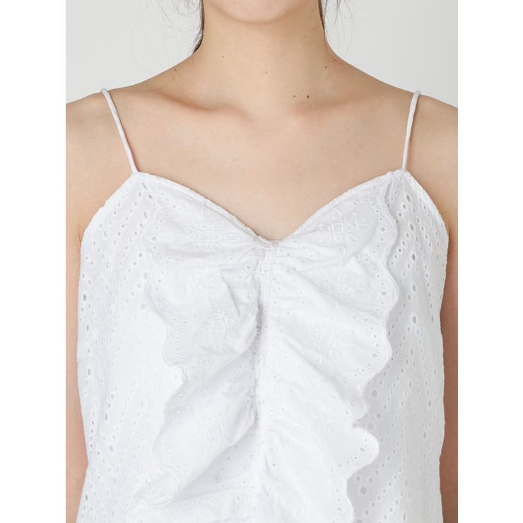 カットワークレースキャミブラウス[品番：MKSW0007993]｜MERCURYDUO