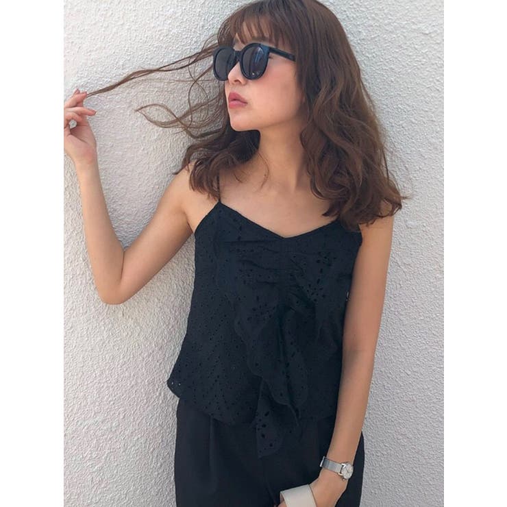 カットワークレースキャミブラウス[品番：MKSW0007993]｜MERCURYDUO