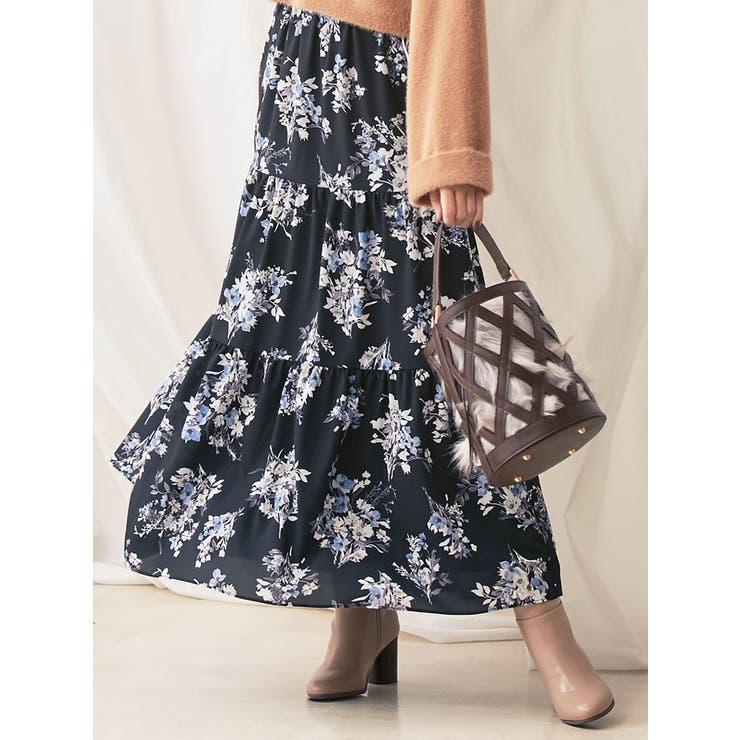 ヴィンテージフラワーティアードスカート | MERCURYDUO | 詳細画像1 