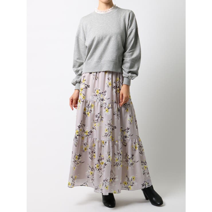 ヴィンテージフラワーティアードスカート | MERCURYDUO | 詳細画像2 