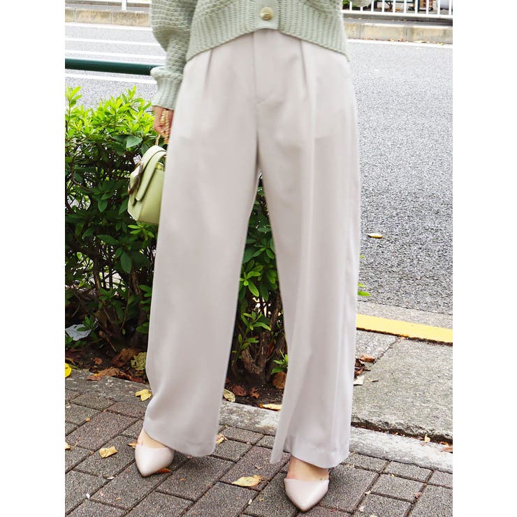 豪華で新しい ツイルタックワイドパンツ[品番：MKSW0012275]｜MERCURYDUO パンツ