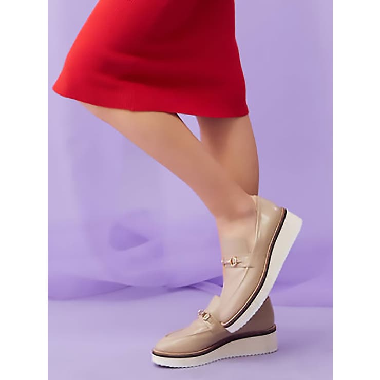 爆買いしたい ビットポイント厚底ローファー[品番：MKSW0012300]｜MERCURYDUO 靴