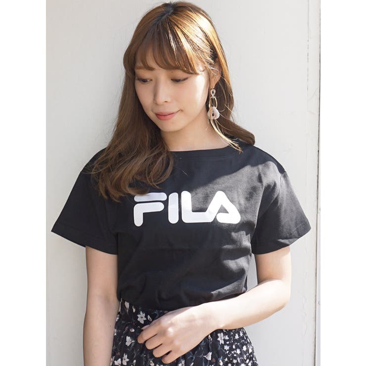 ブラック | 【FILA MERCURYDUO別注】ロゴTシャツ | MERCURYDUO