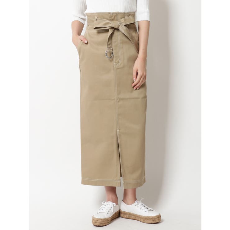 ベージュ | 【Dickies】別注 ハイウエストタックタイトスカート/ロング | MERCURYDUO