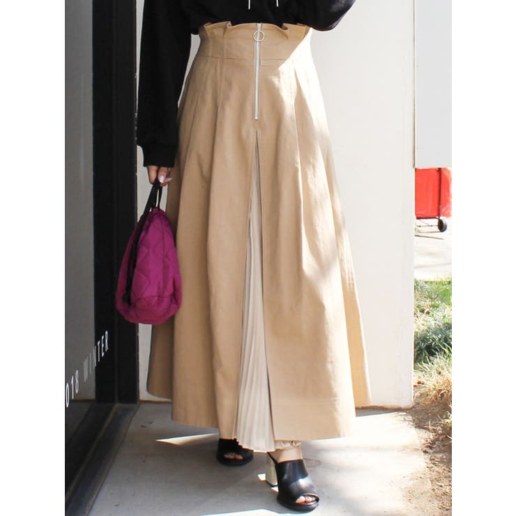 プリーツ切替フレアスカート[品番：MKSW0012355]｜MERCURYDUO  