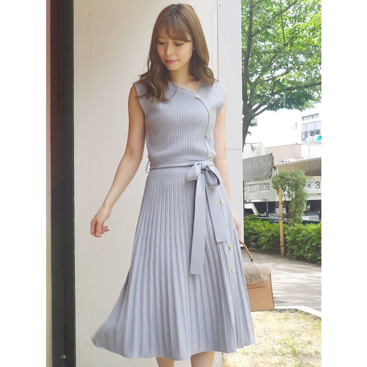未使用品 meニットワンピ♡ セール】配色ボーダーストライプニットワンピース（ワンピース