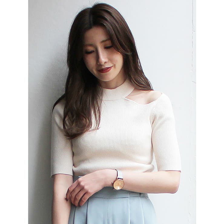 MERCURYDUO 半袖ニットワンピ MERCURYDUO 半袖ニットワンピ