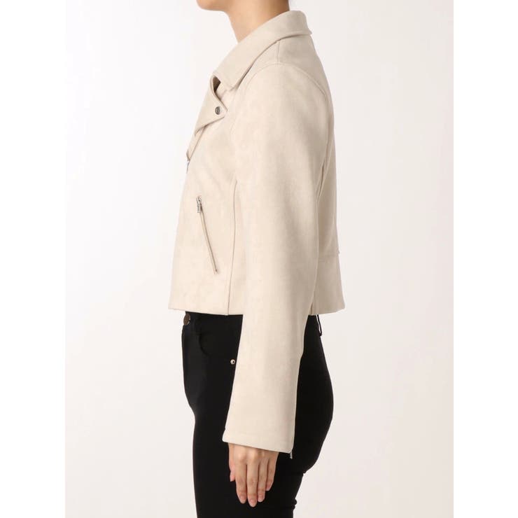 シンプルフェイクスエードライダースジャケット[品番：MKSW0021361