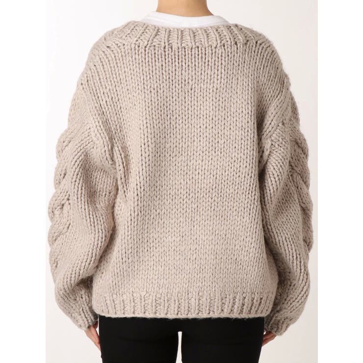 ケーブルスリーブハンドニットガウン[品番：MKSW0025902]｜MERCURYDUO