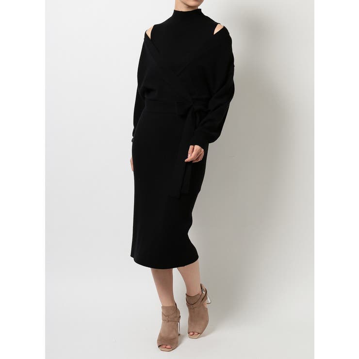 オンラインショップ カシュクールニットセットワンピース[品番：MKSW0027533 ワンピース