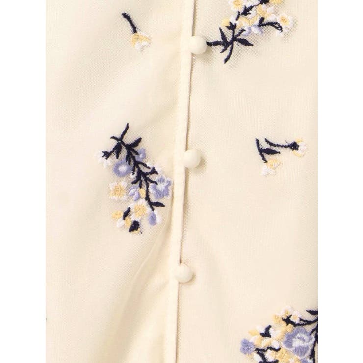 チュール刺繍ロングワンピース[品番：MKSW0031371]｜MERCURYDUO