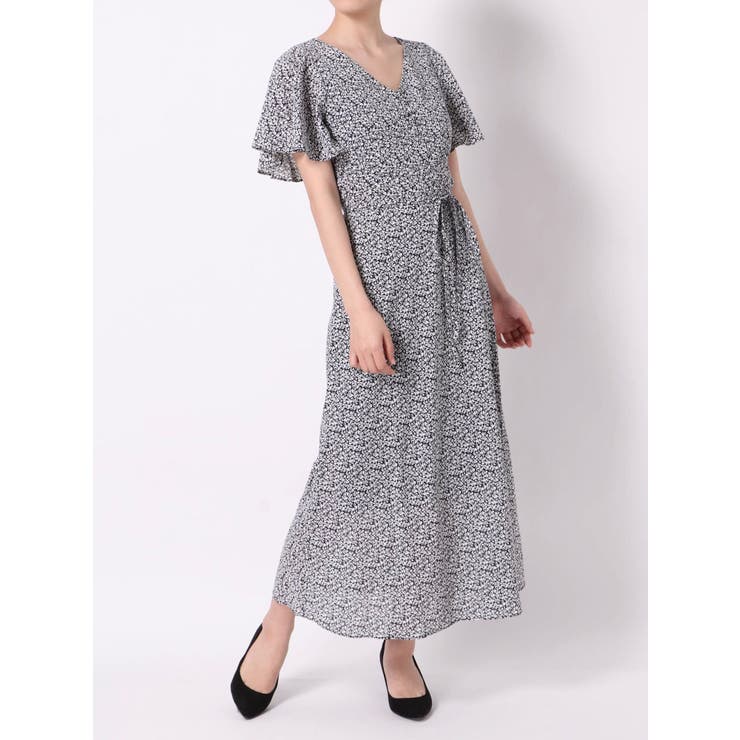 新品⭐︎MERCURY DUO花柄ワンピース　サイズM MERCURYDUO ワンピース パイピングフラワー花柄ワンピース