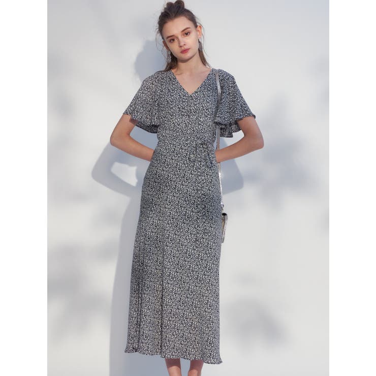 ブラック | 【Sweet×MERCURYDUO】小花柄ナローワンピース | MERCURYDUO