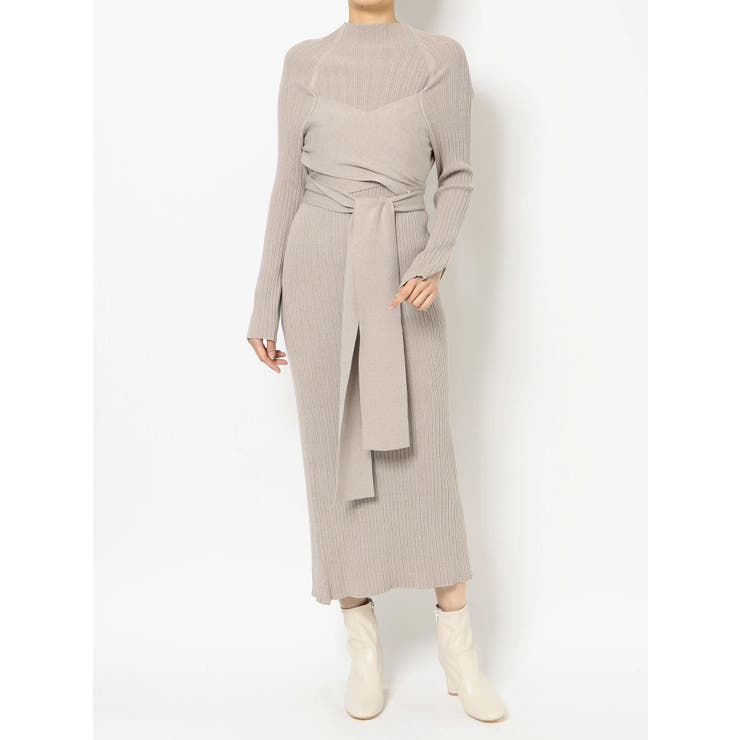 レイヤード風リブロングニットワンピース 品番 Mksw Mercuryduo マーキュリーデュオ のレディースファッション通販 Shoplist ショップリスト