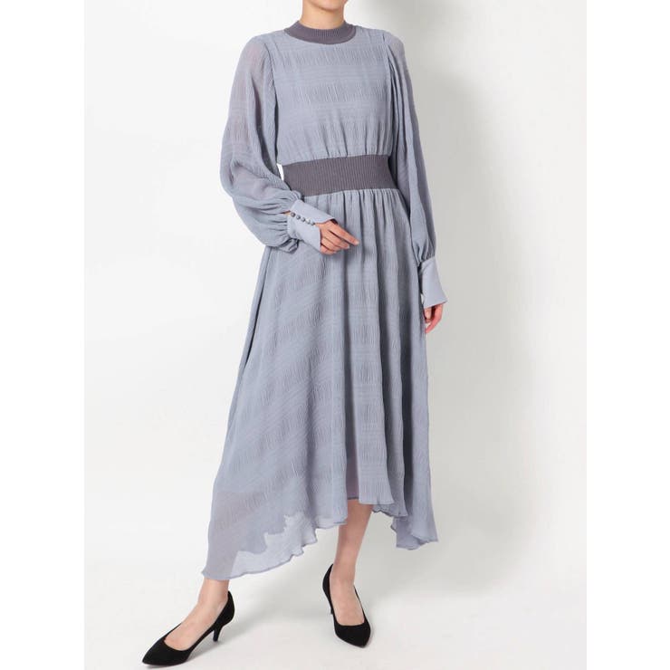 プリーツリブ切替ボリューム袖ワンピース 品番 Mksw Mercuryduo マーキュリーデュオ のレディースファッション通販 Shoplist ショップリスト