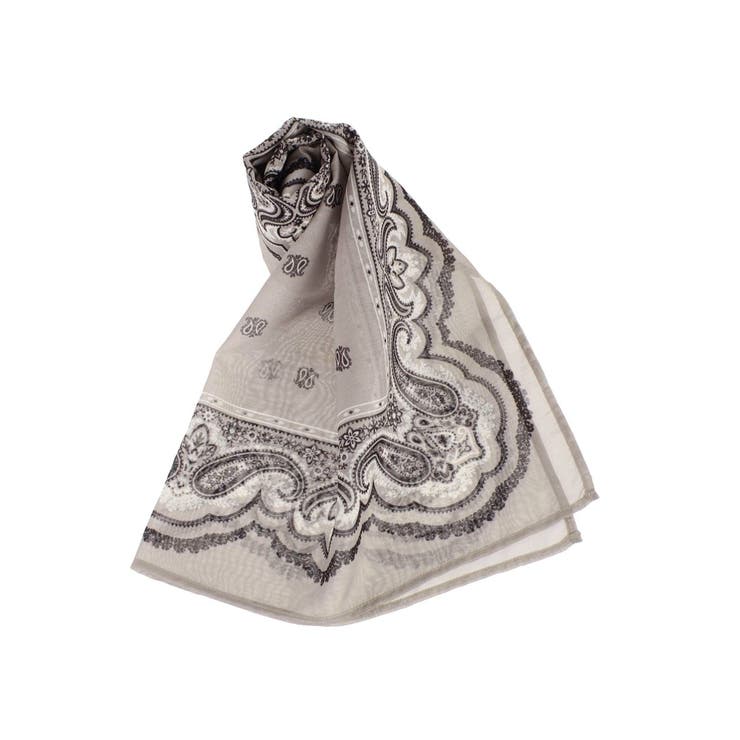 ベージュ | ペイズリー柄スカーフ | MERCURYDUO