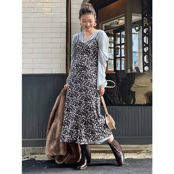 フラワーレイヤードワンピース 品番 Mksw Mercuryduo マーキュリーデュオ のレディースファッション通販 Shoplist ショップリスト