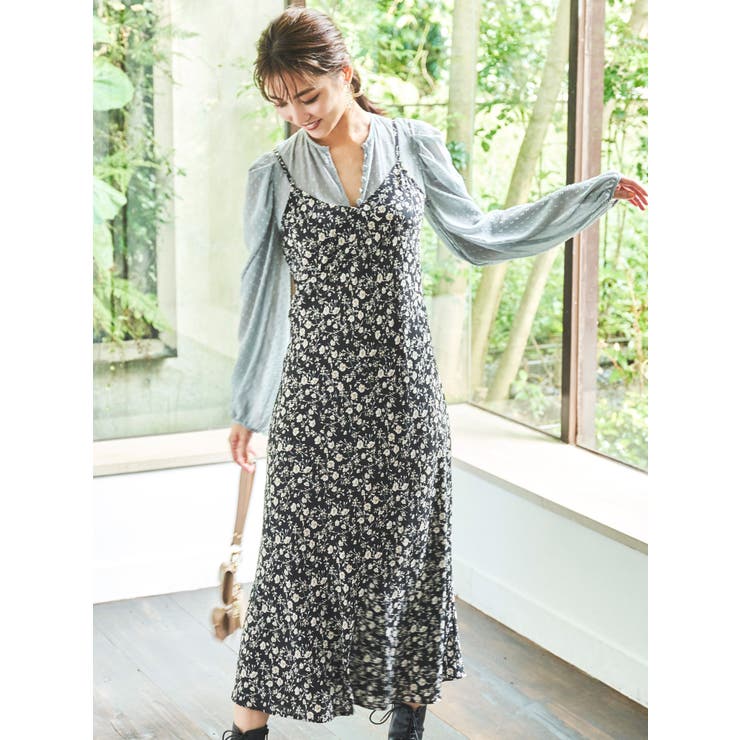 フラワーレイヤードワンピース 品番 Mksw Mercuryduo マーキュリーデュオ のレディースファッション通販 Shoplist ショップリスト