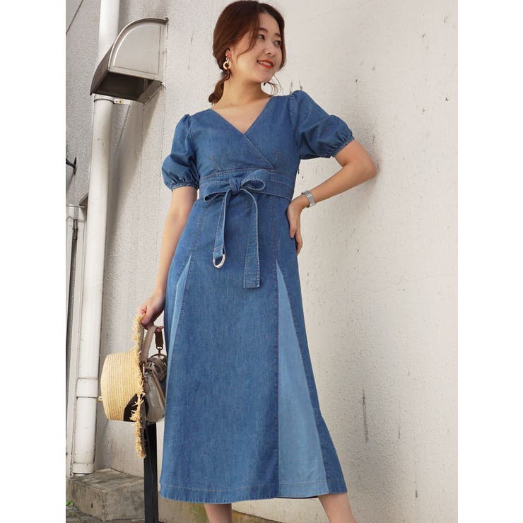 バックシャンデニムワンピース 品番 Mksw Mercuryduo マーキュリーデュオ のレディースファッション通販 Shoplist ショップリスト