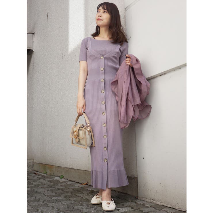 2WAYニットキャミワンピースセット[品番：MKSW0034542]｜MERCURYDUO
