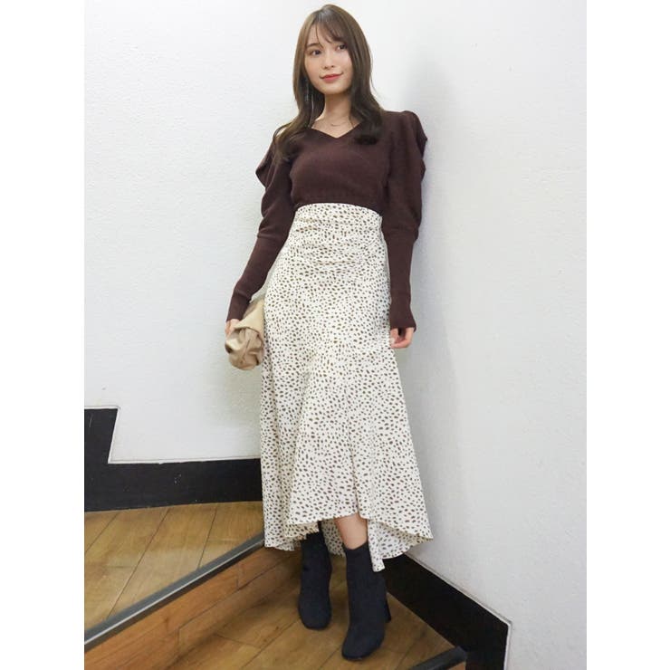 こじはる私服♡MERCURYDUOニット パワショルカシュクールリブニット[品番：MKSW0035977]｜MERCURYDUO