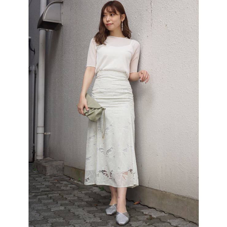 【新品未使用未開封】カットワーク刺繍ナロースカート