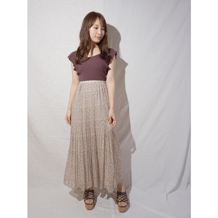 2WAYラッフルコンパクトリブニット[品番:MKSW0036734 2WAYラッフルコンパクトリブニット[品番:MKSW0036734