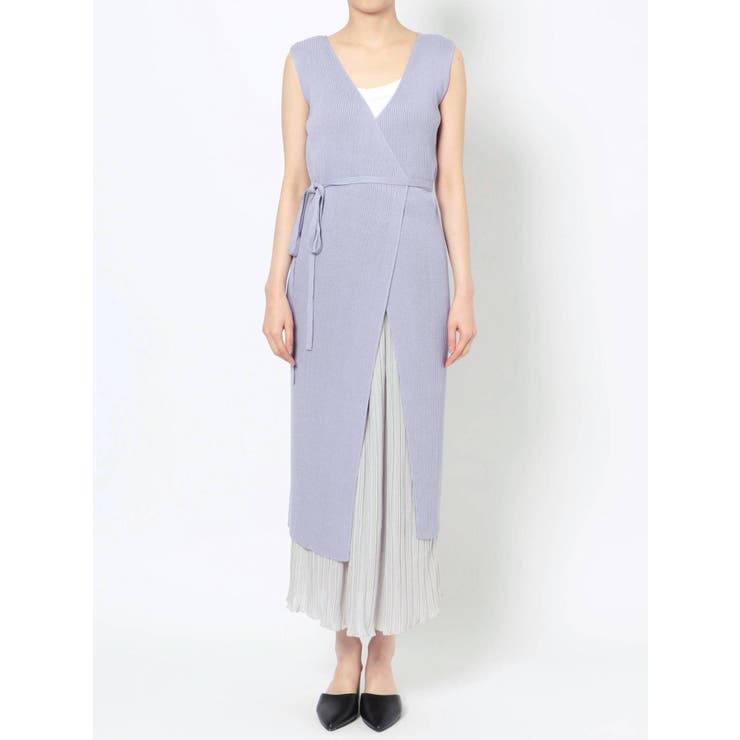 プリーツドッキングカシュクールラップリブニットワンピース 品番 Mksw Mercuryduo マーキュリーデュオ のレディースファッション通販 Shoplist ショップリスト