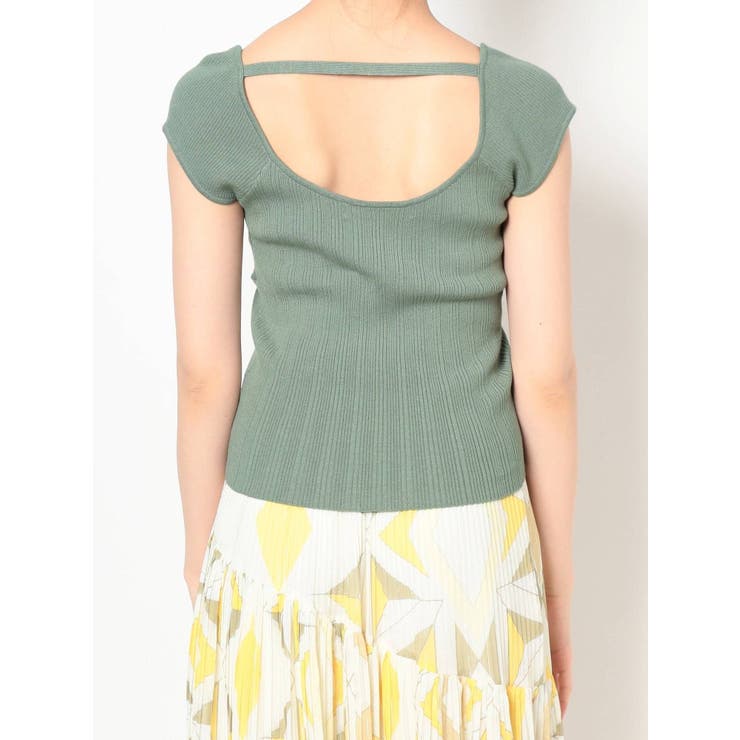 ビスチェ風コンパクトランダムリブニット | MERCURYDUO | 詳細画像14 