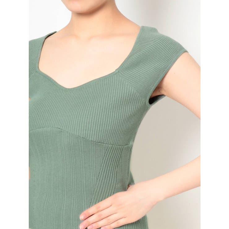 ビスチェ風コンパクトランダムリブニット | MERCURYDUO | 詳細画像16 