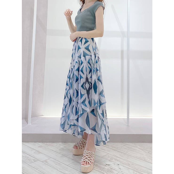 ビスチェ風コンパクトランダムリブニット | MERCURYDUO | 詳細画像3 