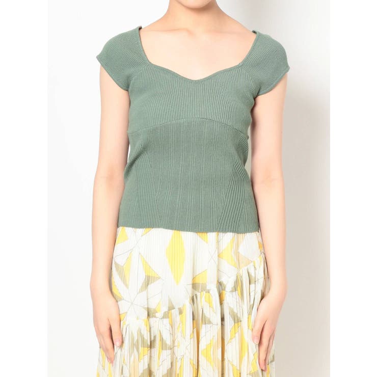 ビスチェ風コンパクトランダムリブニット | MERCURYDUO | 詳細画像31 