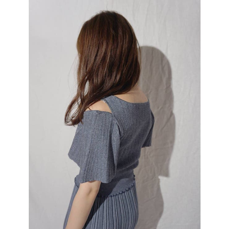 2WAYショルダーリブニットセットアップ[品番：MKSW0038486