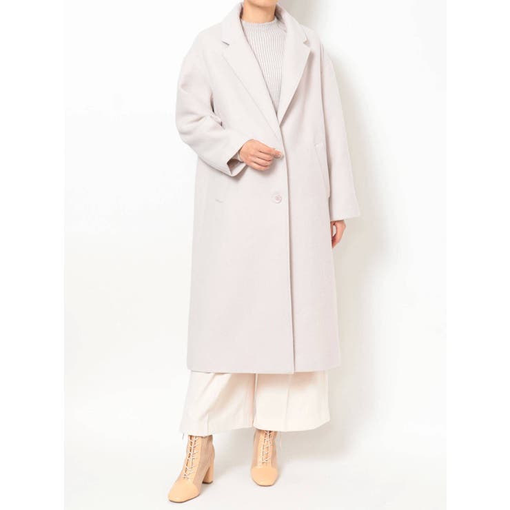 【未使用】マーキュリーデュオ　ウールチェスターコートホワイト今期も出てます 未使用】マーキュリーデュオ ウールチェスターコートホワイト今期も出