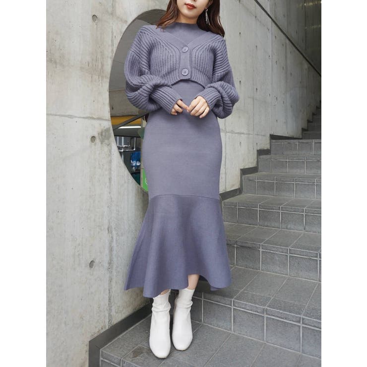 3wayバックディティールカーデセットニットワンピース 品番 Mksw Mercuryduo マーキュリーデュオ のレディースファッション通販 Shoplist ショップリスト