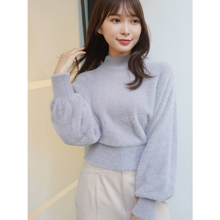 ハイネックミニシャギーニット[品番：MKSW0039984]｜MERCURYDUO