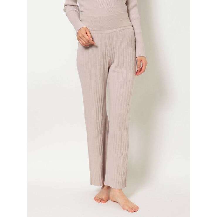 ベビーピンク | 【GENTLE】ウォッシャブルリブニットパンツ | MERCURYDUO