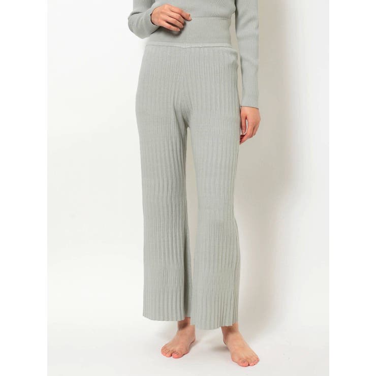 ミントグリーン | 【GENTLE】ウォッシャブルリブニットパンツ | MERCURYDUO