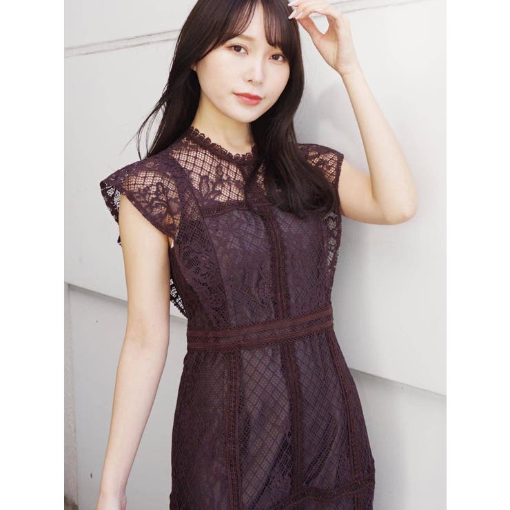 美品☆MERCURYDUO マーキュリーデュオ　パワショルレースドレス　黒　M パワショルレースドレス｜マーキュリーデュオ（MERCURYDUO）公式
