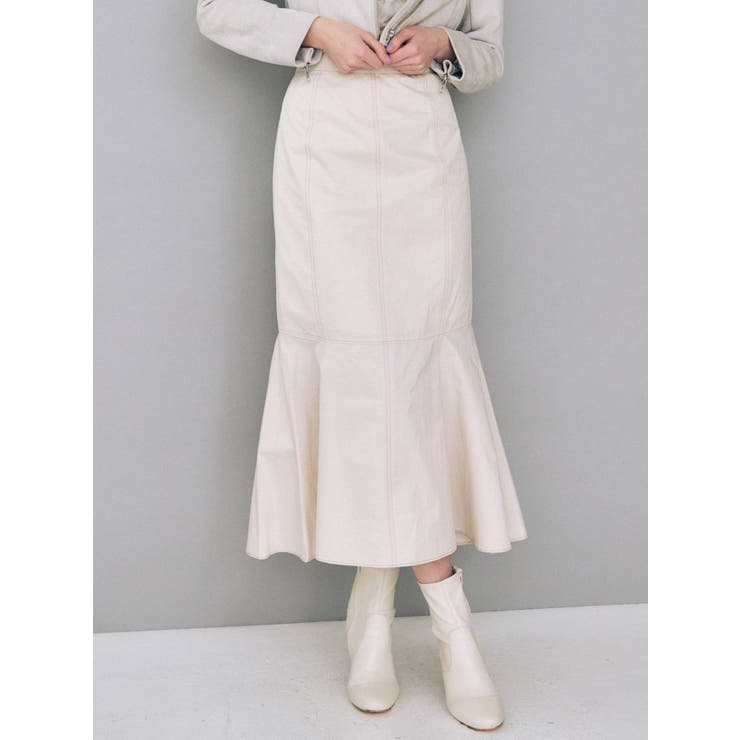 ステッチデザインタフタマーメイドスカート | MERCURYDUO | 詳細画像1 