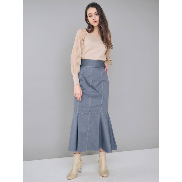 ステッチデザインタフタマーメイドスカート | MERCURYDUO | 詳細画像10 