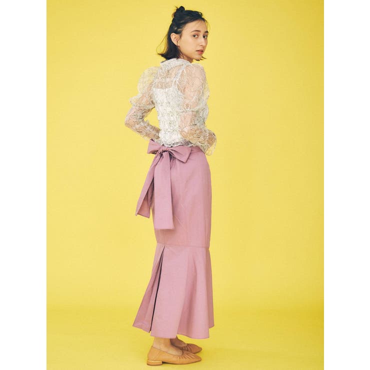 ステッチデザインタフタマーメイドスカート | MERCURYDUO | 詳細画像16 