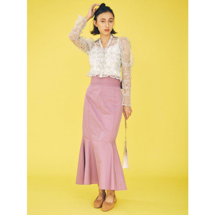 ステッチデザインタフタマーメイドスカート | MERCURYDUO | 詳細画像17 