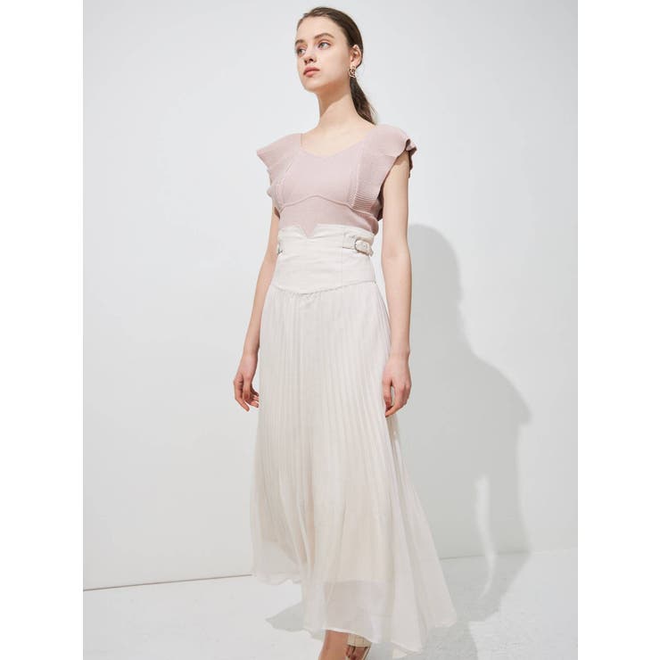 メル77527♡No.344 ビスチェ風2WAYラッフルコンパクトニット[品番：MKSW0044063